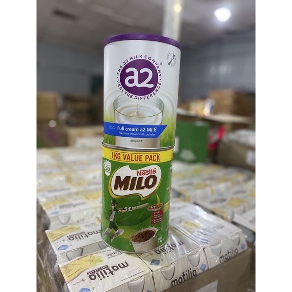 Sữa A2_ Sữa tươi dạng bột nguyên kem A2, tách kem a2 Úc 850g, milo úc 750g, 1kg