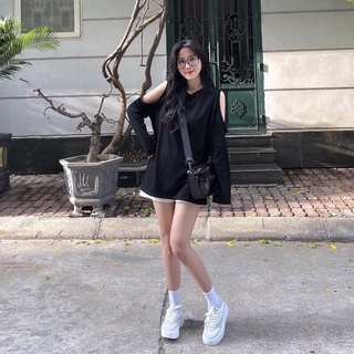 Áo thun trơn cut vai
