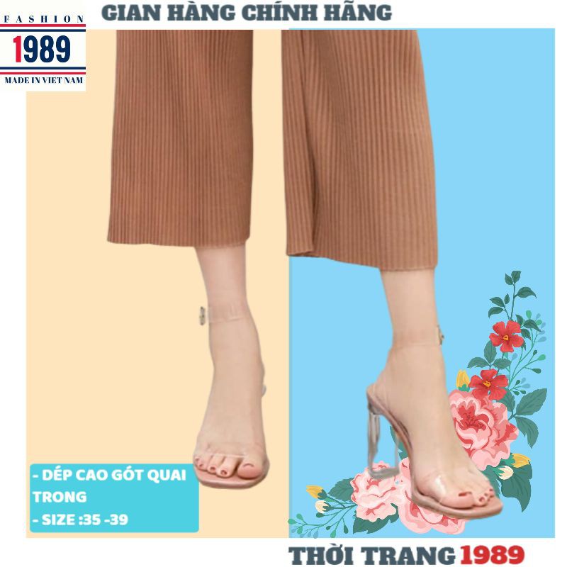 Dép cao gót nữ 🌺quai trong suốt từ 7 đến 9 phân tôn dáng chuẩn chân dài che mọi khuyết điểm ulzzang ,LAMASS