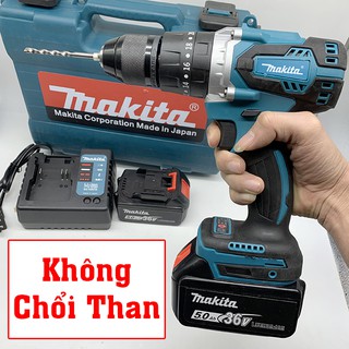 Máy khoan pin MKT 36V 3 chức năng, Không chổi than, đầu Auto Lock - Tặng mũi khoan tường và mũi vít