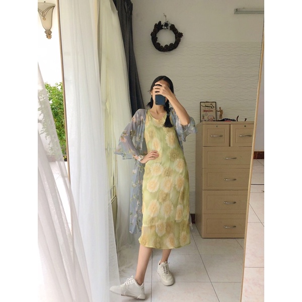 Đầm hoa dáng dài -DAM010