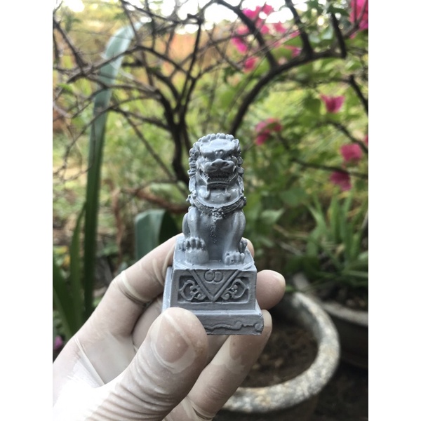 Tượng sư tử đá - Trang trí tiểu cảnh, hòn non bộ, thuỷ sinh bán cạn, bonsai, bể cá, trồng cây