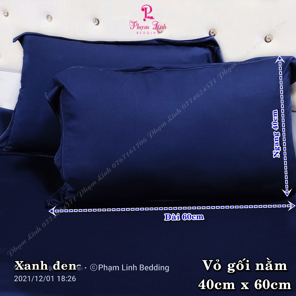 Bộ 4 món Drap-Ga trải giường bo chun vải thun sợi silk màu trơn có size lớn tách lẻ sản phẩm Bộ ga và vỏ gối