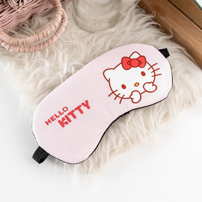 (hàng Mới Về) Miếng Bịt Mắt Ngủ Hình Hello Kitty