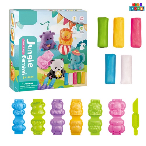 Đất nặn khủng long kèm khuôn nhiều mầu sắc,đồ chơi sáng tạo giáo dục sớm cho bé Tonykids