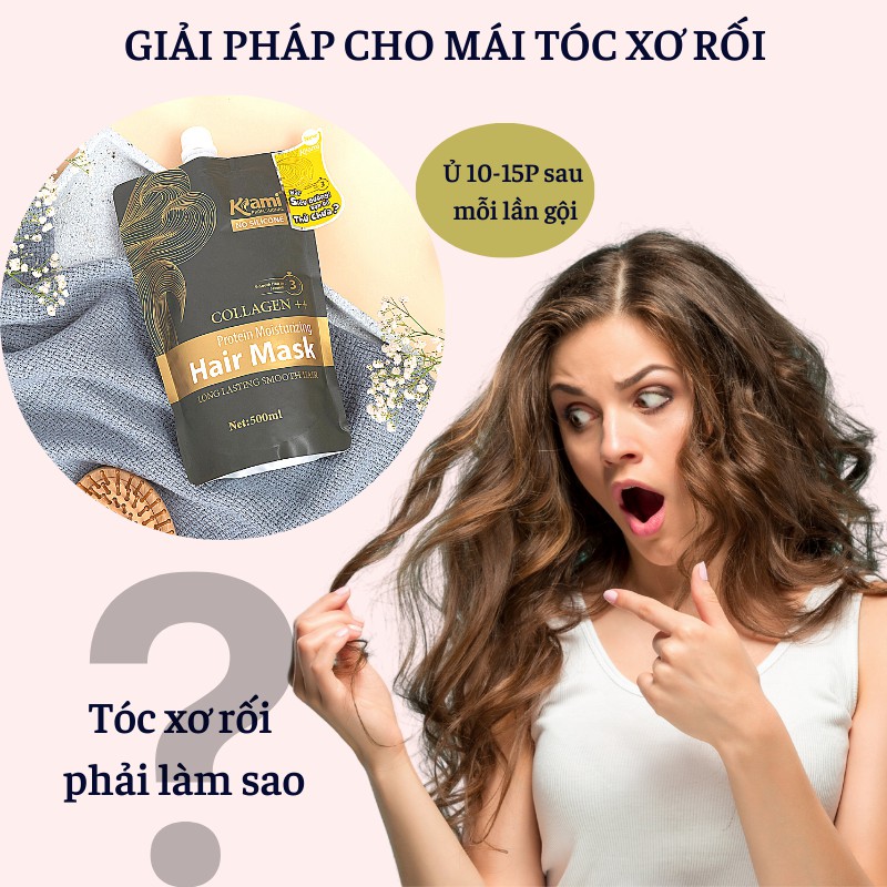 Kem hấp ủ collagen siêu dưỡng phục hồi chăm sóc tóc hương nước hoa - Hấp túi Kami