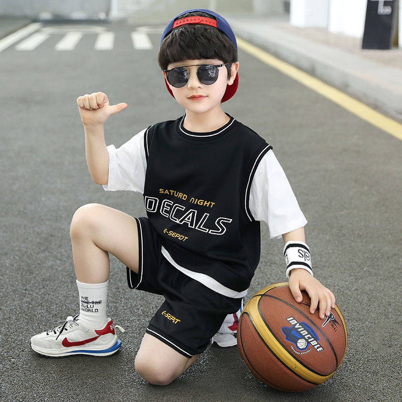 địa  Nam sinh mặc mùa hè 2021 đồng phục bóng rổ thể thao mới tay ngắnmiếng dán