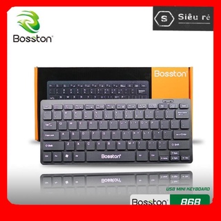 Bàn Phím Máy Tính KEYBOARD BOSSTON MINI 868 USB Khắc Laser Chống Mờ Chính Hãng BH 12T (PD7091)