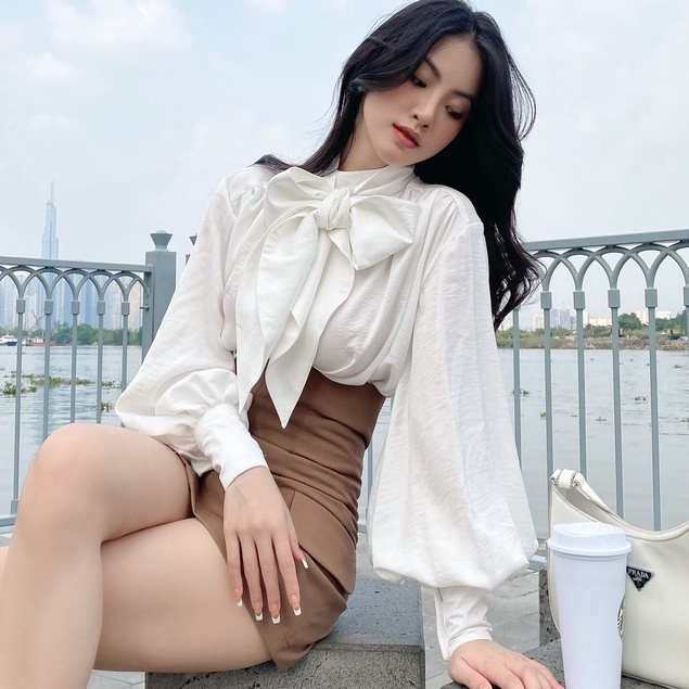 Áo sơ mi kiểu cột nơ ONONMADE Bowtie Blouse