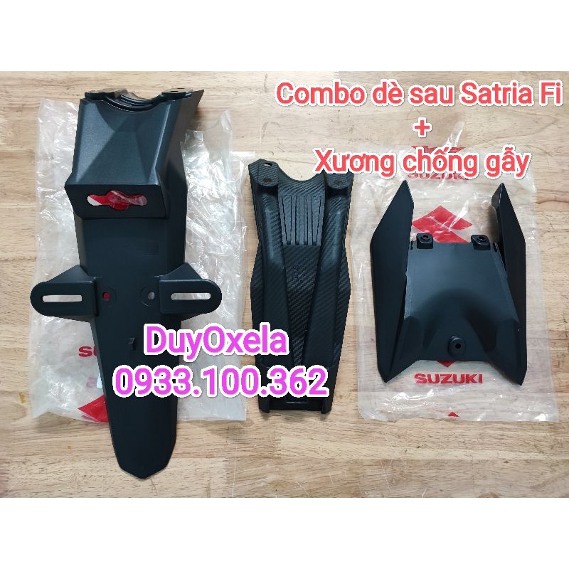 Bộ 3 món dè sau Satria Fi + xương dè chống gãy