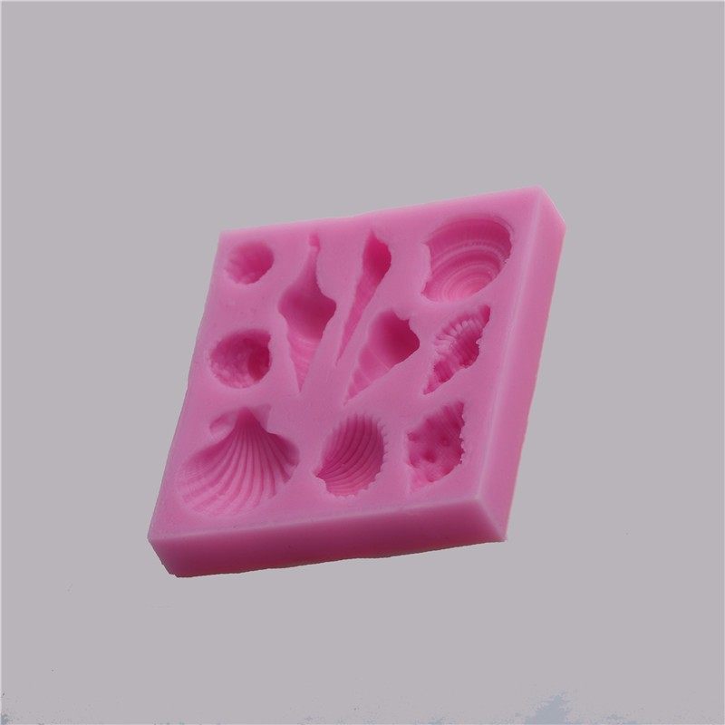 Khuôn Silicone Tạo Hình Vỏ Sò Làm Bánh Kẹo Chocolate