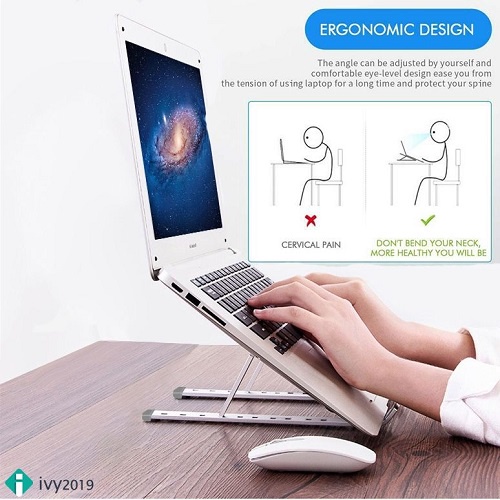 Giá đỡ Laptop , Giá kê MacBook ,chất liệu bằng nhôm điều chỉnh độ cao , dễ gấp gọn