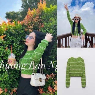 A133 Áo len Zara xanh lá xuất xịn