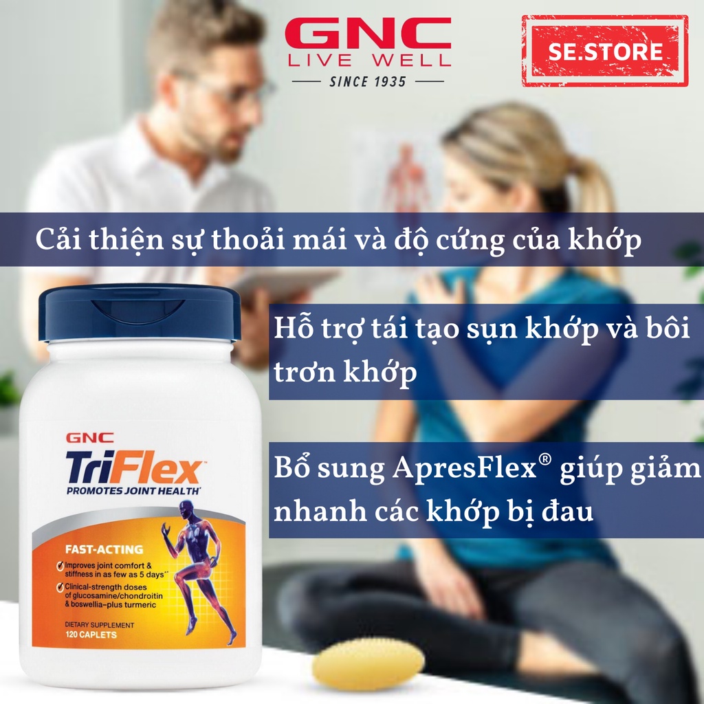 GNC Triflex Fast Acting - Viên uống bổ sung glucosamin hỗ trợ xương khớp