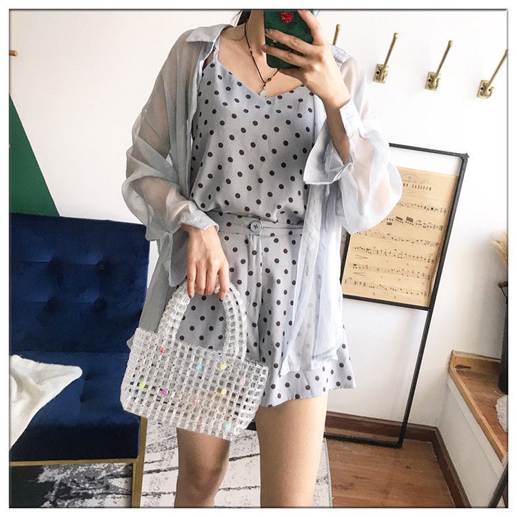 Túi xách lưới đính hạt ngọc trai hình hoa đào xinh xắn cho nữ