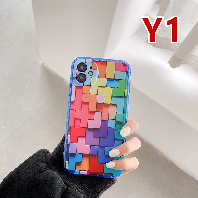 Ốp điện thoại mềm họa tiết xếp gạch Tetris cho iPhone 12 11 Pro Max 7 8 Plus XR X XS MAX SE 2020