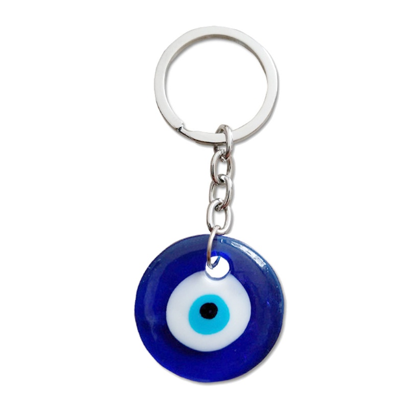 Móc Khóa Hình Đôi Mắt Quỷ May Mắn Màu Xanh Dương Hợp Thời Trang Cho Nam Và Nữ