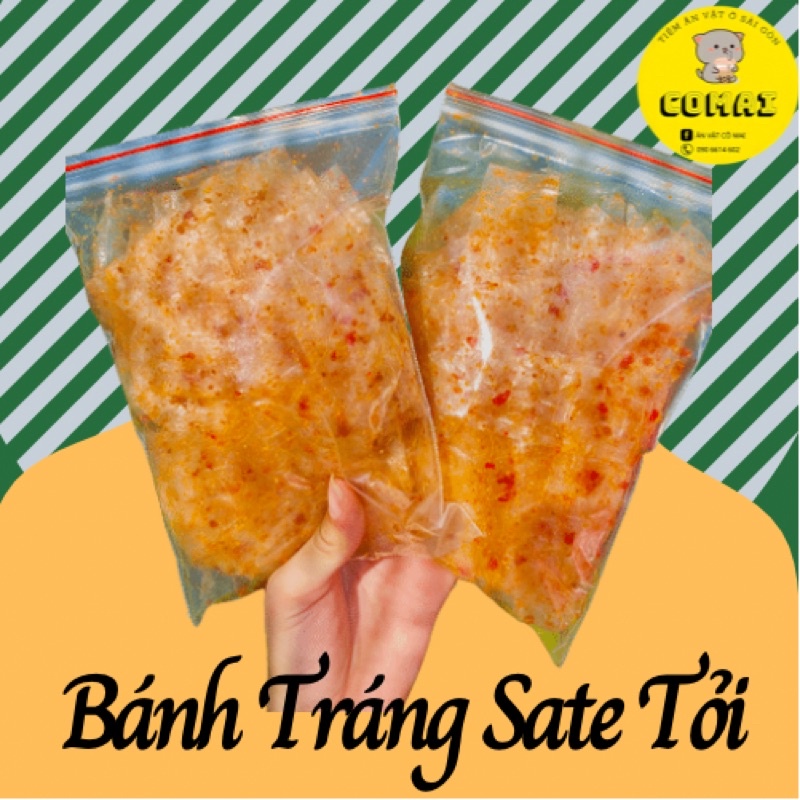 Bánh Tráng Trộn Sẵn Sate Tỏi Phi Cay, Không Cay, Bịch Zip