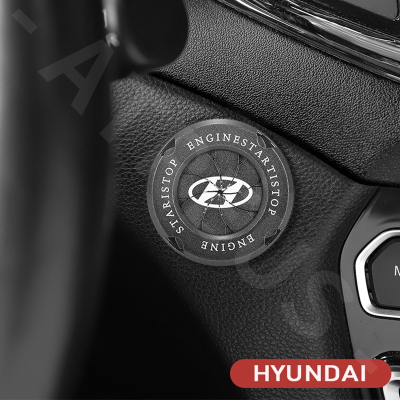 Vòng Trang Trí Nút Khởi Động Xe Hơi Hyundai Getz Accent Atoz i20 Trajet H1 i10 Kona Santa Fe