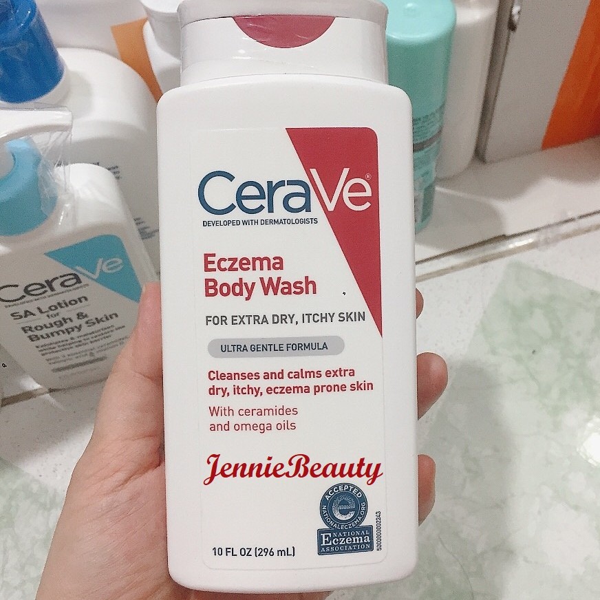 [Hàng USA] Sữa tắm dành cho da bị chàm, bị ngứa CeraVe Eczema Body Wash (296ml)