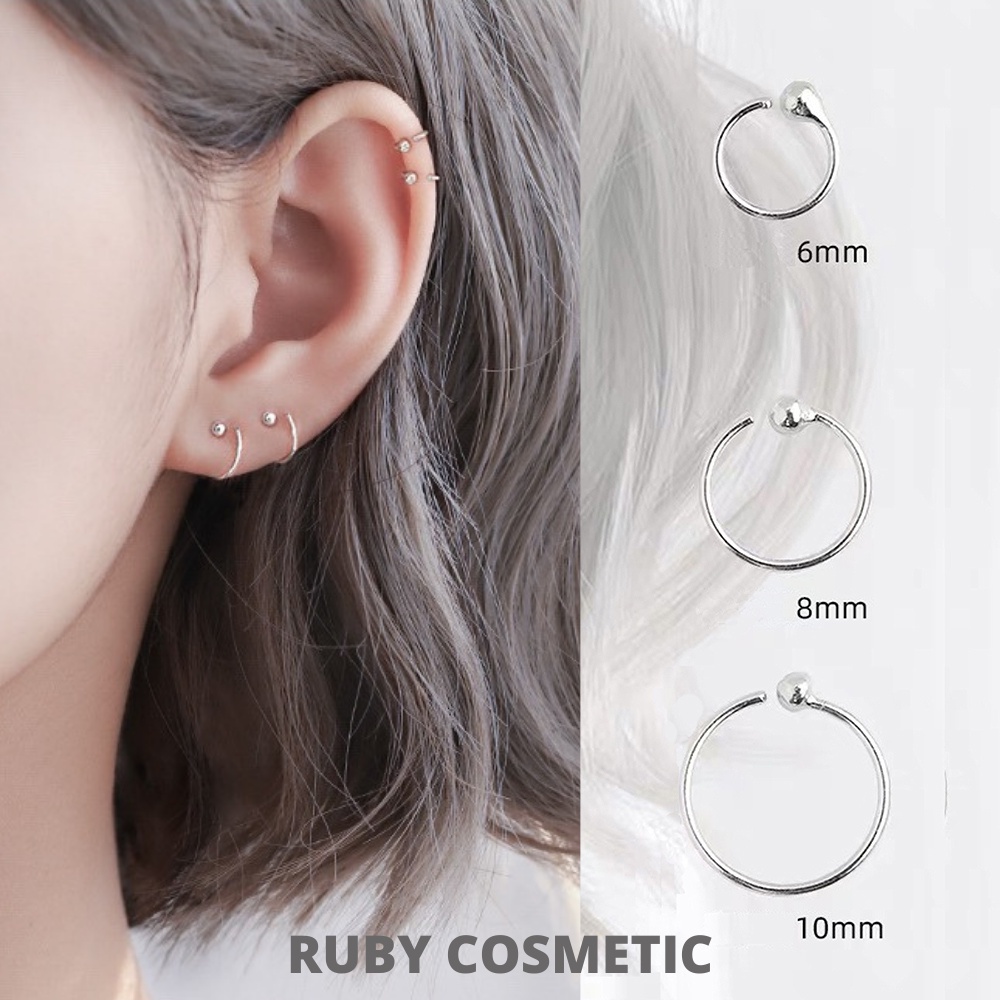 Khuyên Tai Đôi Bông Tai Hợp Kim Nhân Tạo Dáng Tròn Tạo Hình Độc Đáo Thời Trang Cho Nữ