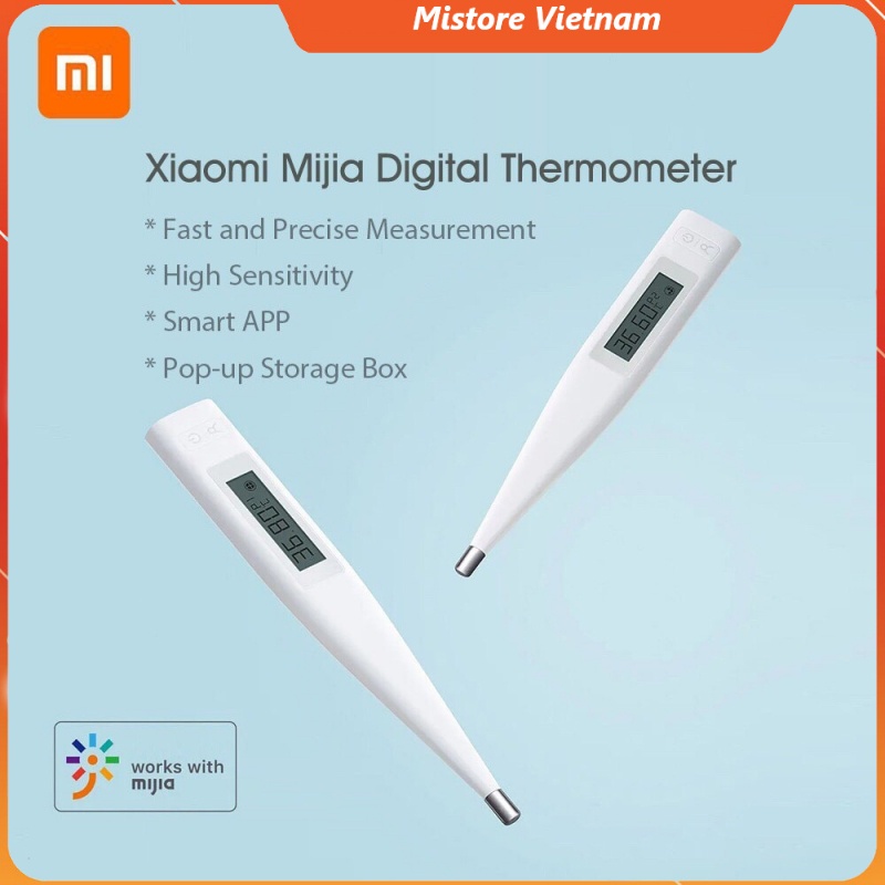 Nhiệt kế điện tử thông minh Xiaomi Mijia màn hình LCD Kết nối App Mihome