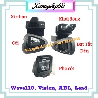 |xms86| bộ 5 công tắc cho xe máy wave 110, wave rs, future neo