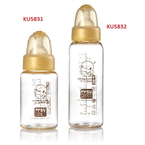 Bình sữa cổ thường nhựa PPSU 140ml/240ml KUKU - KU5831/KU5832