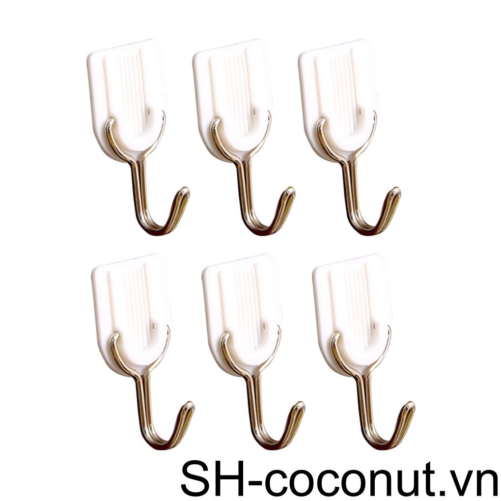 Set 6 Móc Treo Đồ Dán Tường Tiện Dụng Cho Phòng Tắm