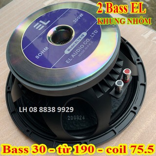 CẶP LOA BASS 30 CAO CẤP EL TỪ 190 COIL 75 NHẬP KHẨU - GIÁ 2 CHIẾC