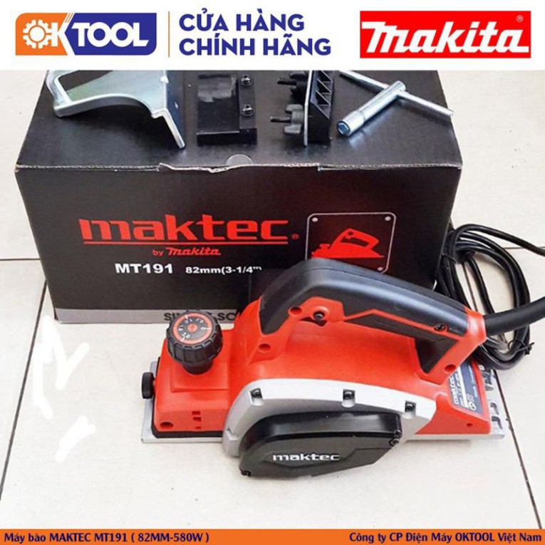 Máy bào gỗ Maktec MT191 chuyên dụng, chất liệu cao cấp, rắn chắc chịu được va đập bảo hành 6 tháng