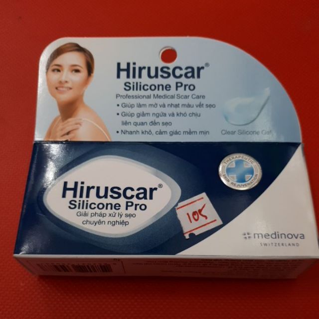 Hiruscar Silicone Pro ( 4g) : làm mờ và nhạt màu vết sẹo