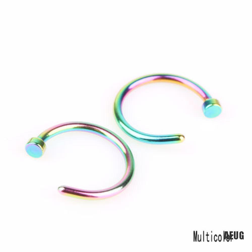 Set 2 Khuyên Mũi Dạng Hở Bằng Thép Không Gỉ Cá Tính