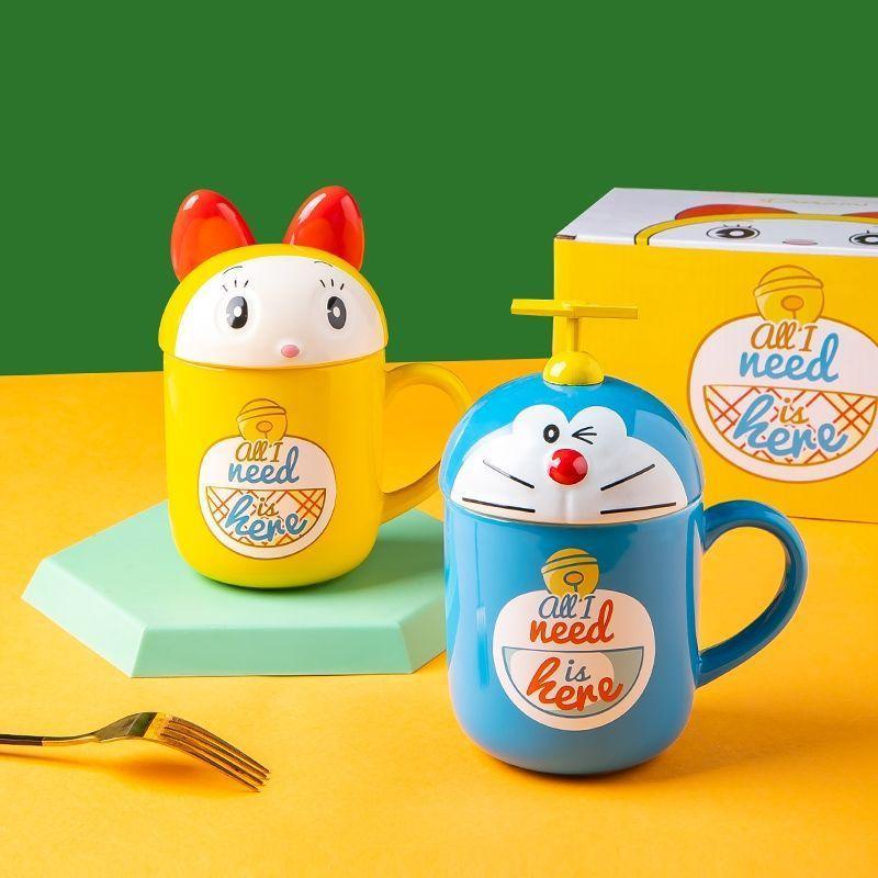 Cốc Uống Nước Có Nắp Đậy Hình Doraemon Xinh Xắn cốc đôi cái ca cốc văn phòng Quà tặng