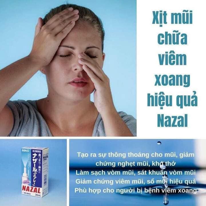 Xịt thông mũi Nazal Nhật Bản chai 30ml