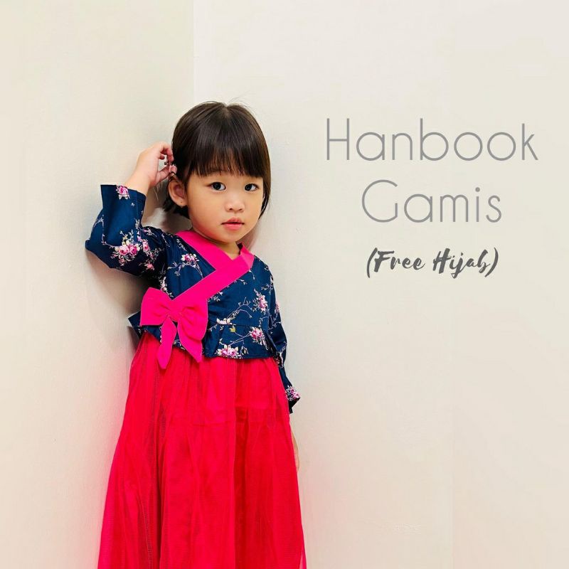 Đầm Tay Ngắn In Hình Gamis HANBOK Vui Nhộn Cho Bé Từ 1 Đến 2 Tuổi