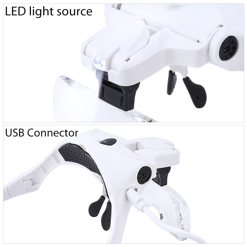 USB magnifier năm ống kính với đầu nối LED tùy chỉnh chuyên dụng