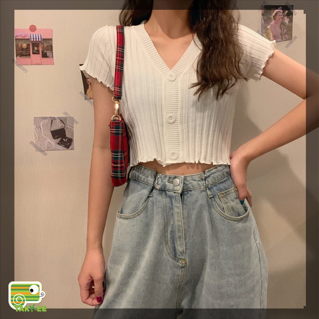 Áo Len Gân Dáng Crotop Chất Đẹp