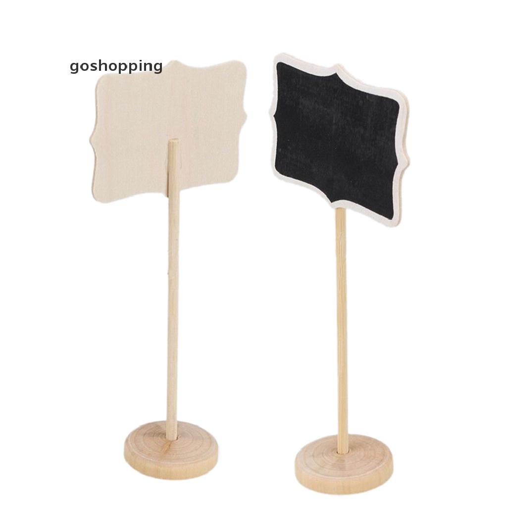Set 1 / 10 Bảng Đen Mini Hình Chữ Nhật Ghi Số Góc Bàn Đám Cưới