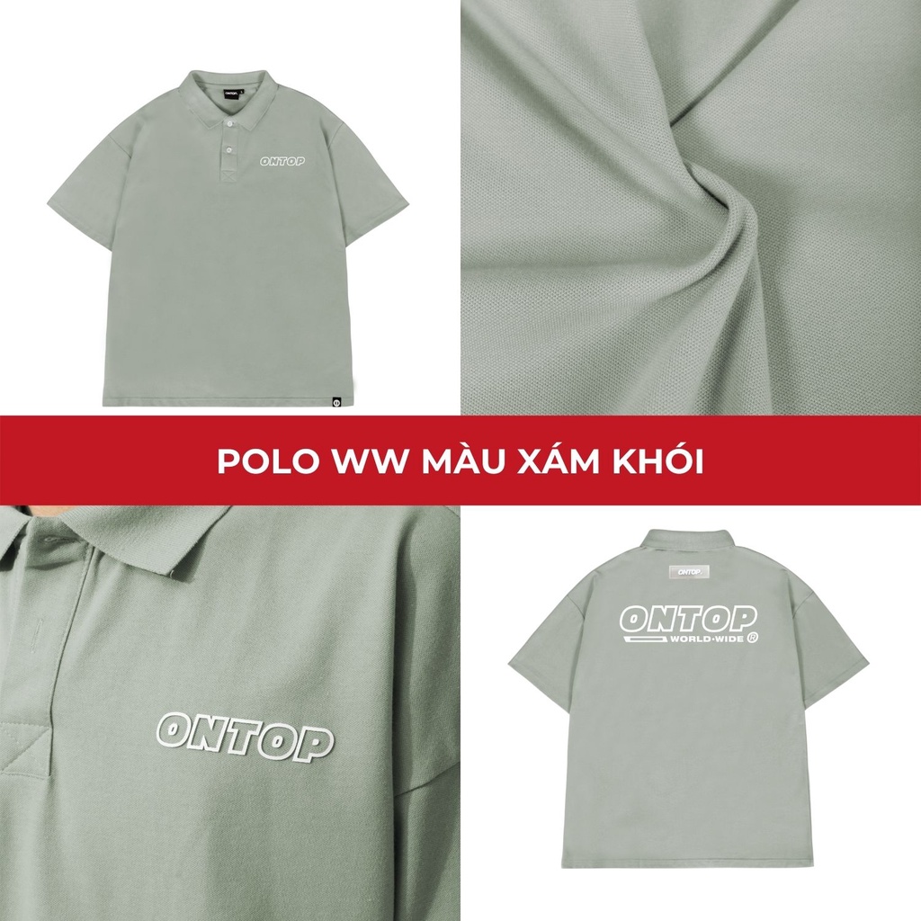 Áo polo form rộng nam nữ basic local brand ONTOP