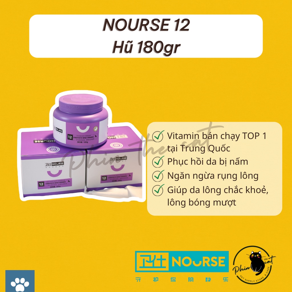 Vitamin cho mèo NOURSE - gel tiêu búi lông cho mèo - dưỡng lông mèo | phinthecat