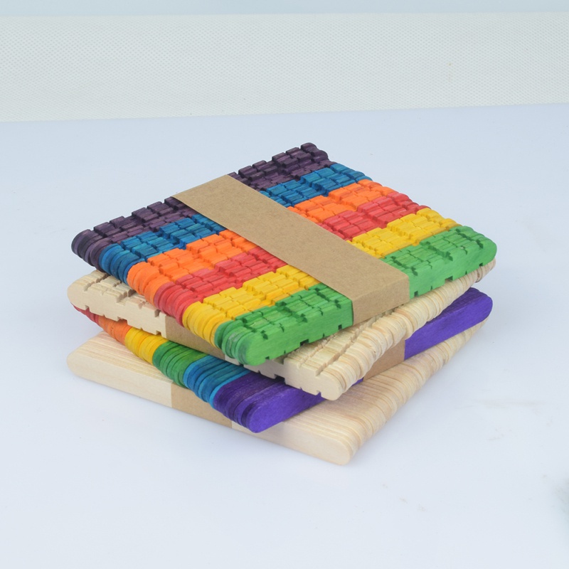 Bộ 50 Que Kem Bằng Gỗ Dùng Làm Đồ Thủ Công Cho Bé