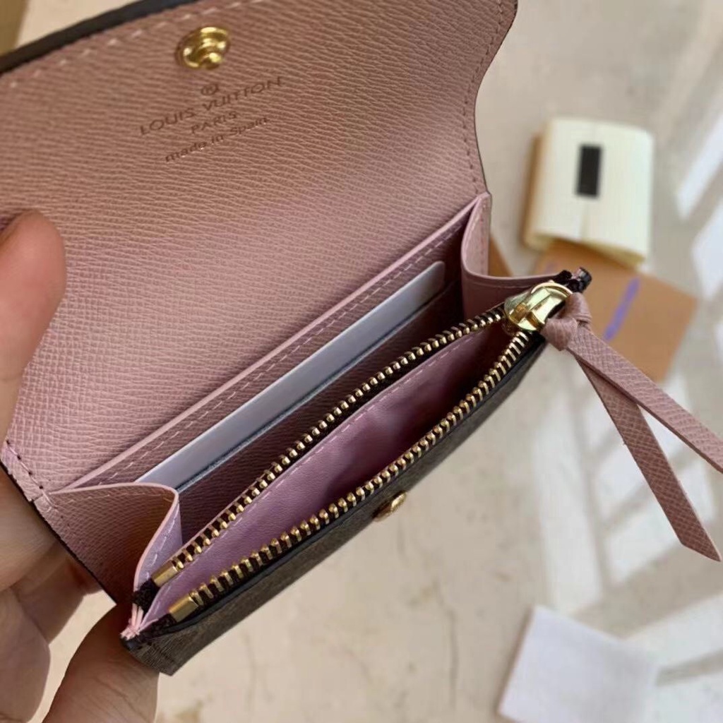 Ví Da Gập Đôi Có Khóa Kéo