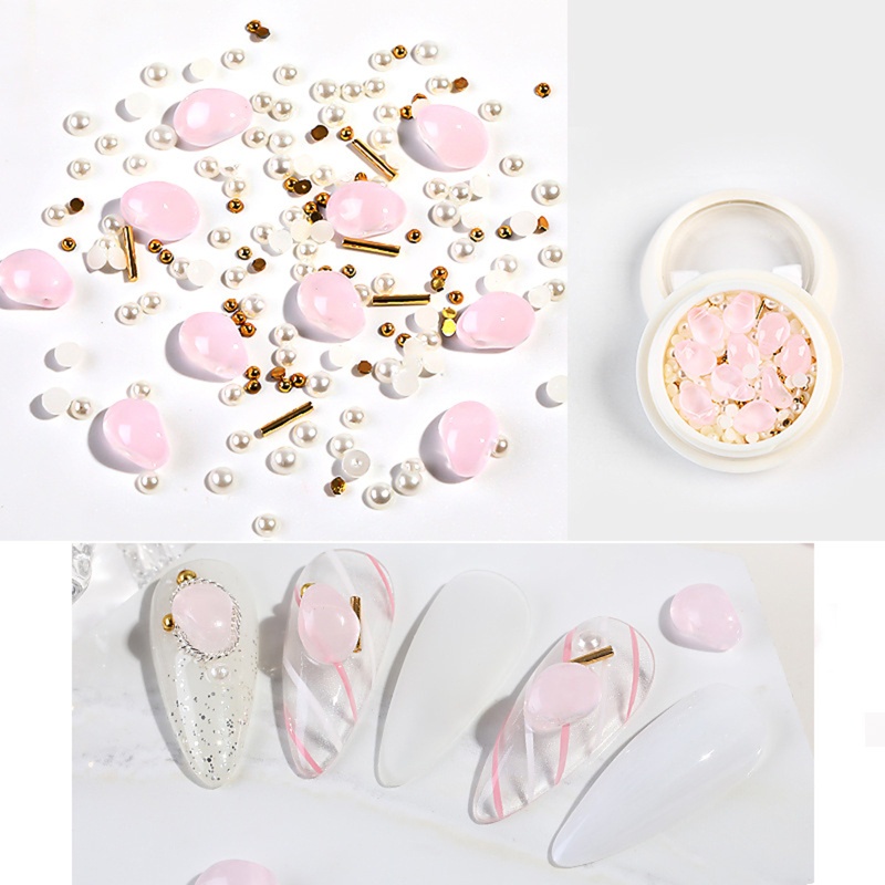 Hộp Phụ Kiện Đinh Tán 3D Trang Trí Móng Tay Nghệ Thuật