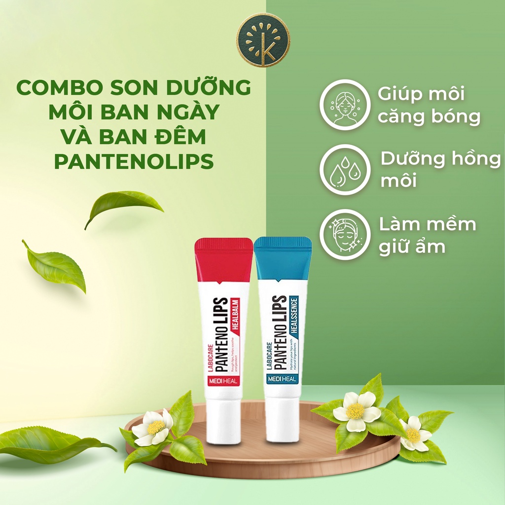 (CHÍNH HÃNG) Combo Kem Dưỡng Môi Ban Ngày/ Đêm Mediheal Làm Mờ Thâm Môi, Mềm Môi - Mediheal Labocare Panteno Lip