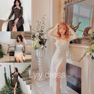 Đầm Ren Cổ Yếm Xẻ Tà Chuẩn Fom Dáng Dài Và Ngắn 2 Màu Trắng, Đen/ Váy Midi Ren Cổ Yếm Xẻ Tà