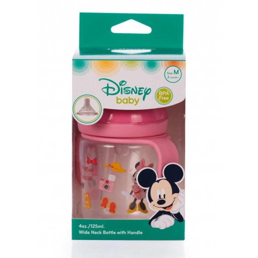 (Made in Thailand) Bình Sữa Cổ Rộng Có Tay Cầm 125ml / 250ml Disney Baby (DN80133 / DN80132)