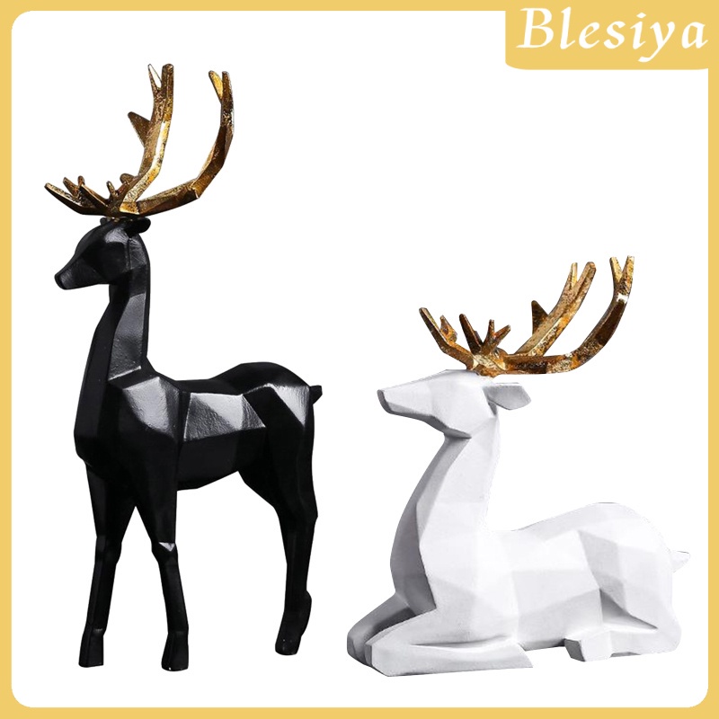 Tượng Nai Sừng Tấm Nghệ Thuật Để Bàn Trang Trí