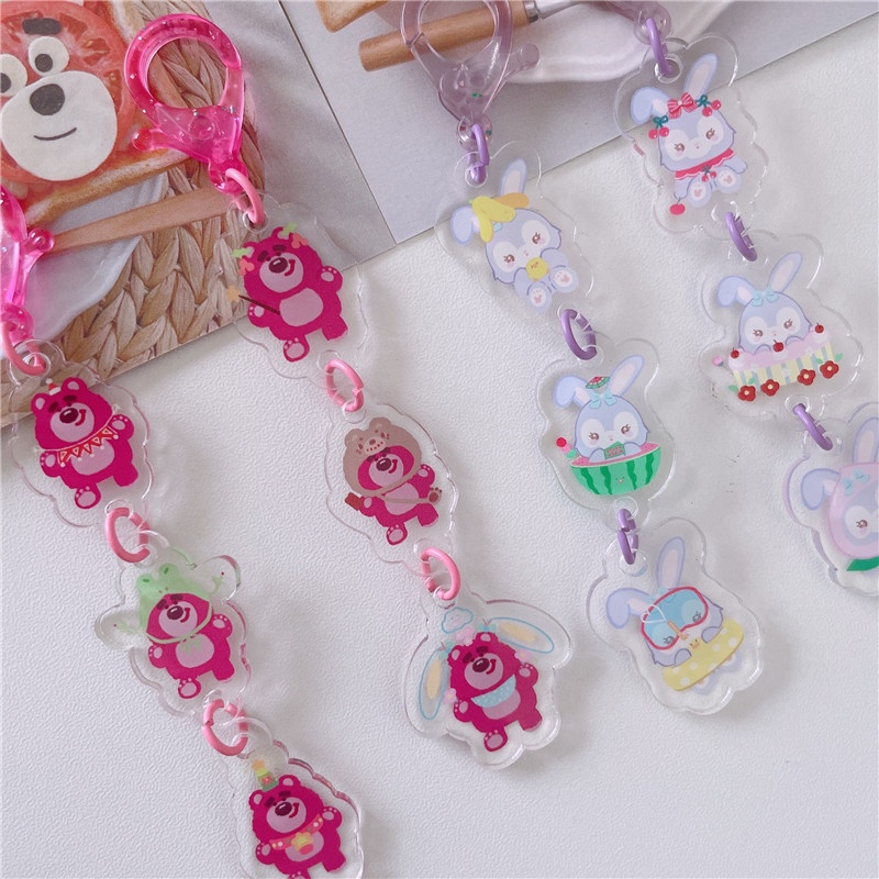 Móc Khóa Dây Xích Nhỏ Mặt Gấu Pooh / Ngôi Sao / Dailu / Gấu Pooh Trang Trí Túi Xách