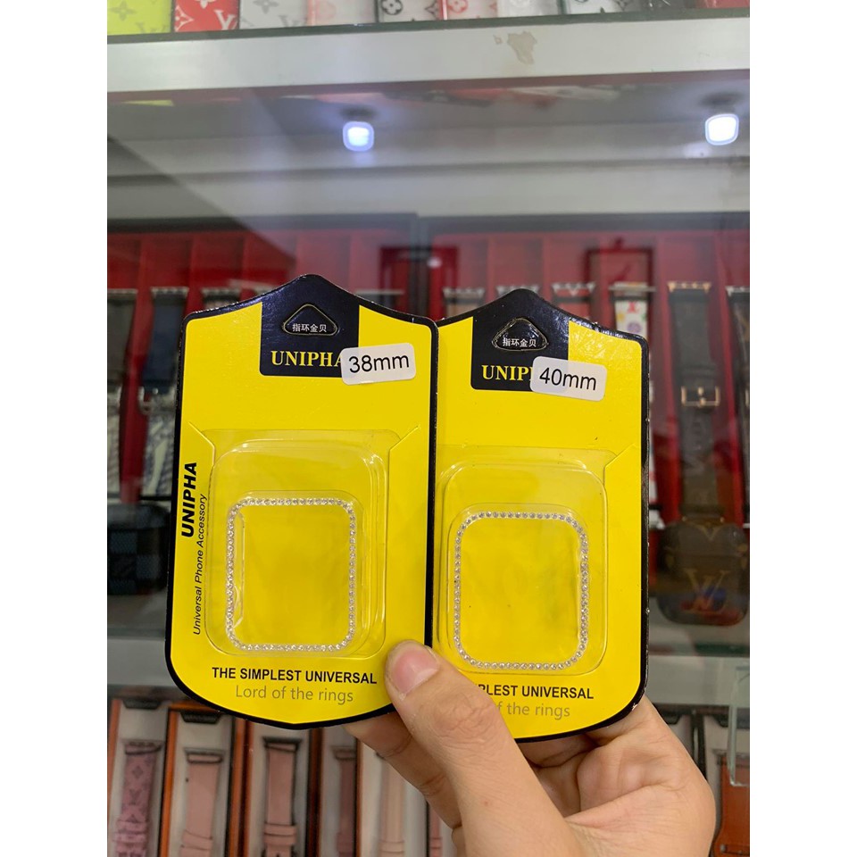 Ốp viền đính đá trong suốt dành cho apple watch